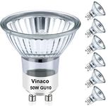 GU10 Bulb, 6 Pack Halogen GU10 120V 50W, Dimmable, MR16 GU10 Light Bulb with Long Lasting Lifespan, gu10+c 120v 50w for Track&Recessed Lighting, Gu10 Base Bulb, W50MR16/FL/GU10