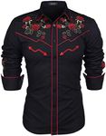 COOFANDY Men's Western Cowboy Shirt