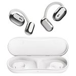 Oladance Wearable Stereo Wireless Open Ear Earbuds for iPhone and Android, Bluetooth 5.2, Waterproof Sport Earbuds, Up to 16 Hours Playtime with Dual 16.5mm Dynamic Drivers - Space Silver