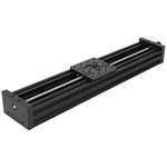 Aluminum Alloy Linear Guide Slide Table 2mm Ball Screw Motion Rail Linear Guide Stage Actuator for 3D Printer CNC Engraving Machine(500mm-Black)