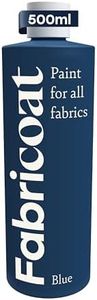 Fabricoat Fabric Paint for Furniture - Restore or Change the Color of Couches, Chairs, Upholstery, Soft Furnishings, Car Interiors, Clothing, & Footwear (17oz / 500ml, Blue)