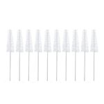 Hearing Aid Vent Brush, 10pcs 3.5mm Flexible Hearing Aid Cleaning Brushes, Nylon Hair Brush Hearing Aid Vent Tube Clean Tool for Holes Pipes