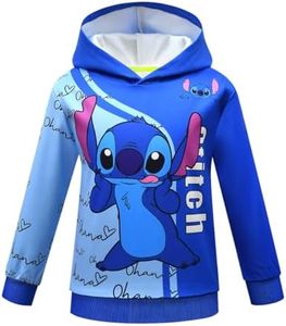 laughZuaia Kids Boy's & Girl's Novelty Hoodies Fashion Cartoon 3D Alien Baby Printed Unisex Pullover Sweatshirts (12-13 Years, Style 1)