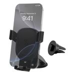 Scosche GHVWD 3-in-1 Universal Suction Cup Phone Mount for Car and Truck Dashboard/Windshield/Vent Mount, 360° Adjustable Phone Stand, Cell Phone Holder Compatible with iPhone and All Android Phones