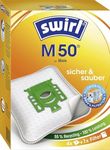 Swirl M 50 high performance, longer lasting Vacuum Cleaner Bags, For Miele Vacuum Cleaners Complete C1, Compact C1, Compact C2 , Pack of 4 Bags + 1 Anti-Allergen Filter, White