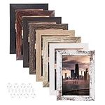 4x6 Picture Frames Set of 8, Rustic