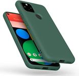 Amzpas TPU Case for Google Pixel 5, Soft Protective Shockproof Phone Cover, Durable Anti-Scratch Smart Phone Case for Women Men Dark Green