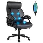 POWERSTONE Big and Tall Office Chair 500lbs Ergonomic Heavy-Duty Office Chair - High Back, Thick Padded, Massage Executive Office Chair Home Office Desk Chairs