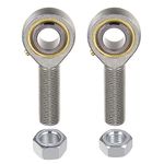 uxcell POSB10 5/8 Inch Male Rod End Bearing Set - 2pcs of 5/8-18 Left and Right Hand Thread Rod Ends with Jam Nut