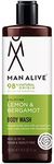 MAN ALIVE Shower Gel for men, 500ml mens body wash & face wash contains a masculine scent, Vegan, SLS Free & sulfate free formula. ideal mens grooming gifts for men (Original, Single)