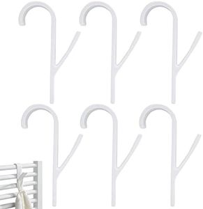 Rairsky 6 ganci per asciugamani da bagno, gancio per termosifone, in plastica, per bagno e cucina