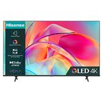 Hisense 43 Inch QLED Smart TV 43E7KQTUK - Quantum Dot Colour, 60Hz VRR, Dolby Vision, Bluetooth&HDMI, Share to TV, VIDAA Smart TV, and Youtube, Freeview Play, Netflix and Disney+ (2023 Model)