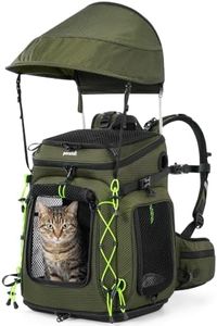 Pecute Travel Cat Backpack Carrier,Hiking Pet Backpack,Green,Up to 11 lbs