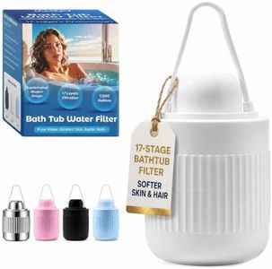 17-STAGE Bath Filter for Tub with Premium Design & Leak-Proof, 7000-Gallon Long-Life Cartridge with Vitamins C & E + Essential Minerals Removes Chlorine and Softens Hair, Skin & Nails | Patent Pending