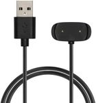 kwmobile USB Cable Charger Compatible with Huami Amazfit Bip 3 / Bip 3 Pro/GTS 4 Mini/T-Rex Pro Cable - Charging Chord for Smart Watch - Black