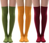 MEIKAN Orange Thigh High Stocking W