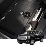 WASAI Console Safe Gun Safe for Car, Premium in-Vehicle Console Vault Lockbox Compatible with Chevrolet Suburban, Tahoe, GMC Yukon 2015-2020 with Heavy Gauge Plate Steel, 4-Digit Combination Lock.