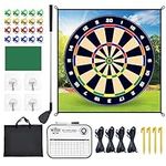 HCBZVV Golf Chipping Game, 180x180cm The Casual Golf Game Set with Golf Club, Suitable for Golf Game, Training, for Golf Lovers, Beginners