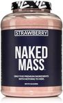 Naked Strawberry Mass - 1,500 Calories, 50G Protein, Nothing Artificial. Strawberry Weight Gainer Protein Powder - 8lb Bulk, GMO Free, Gluten Free & Soy Free