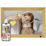 10.1 Inch WiFi Digital Photo Frame Built in 32GB Memory, 1280x800 IPS LCD Touchscreen, Auto-Rotate and Audio, Quick and Easy Share Photos or Videos via the Frameo App, Best Gift for Favorite