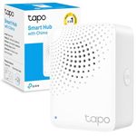 Tapo H100 Smart Hub with Chime, Work with Tapo Smart Switch, Button and Sensor, Whole-Home Coverage, Connect Up to 64 Devices, 19 Ringtones, Energy-Efficient, Wireless, Quick and Easy Setup