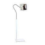 Creatop Tablet Floor Stand with Flexible Gooseneck and Stable Aluminum Base Suitable for 3.5” - 10.6” Smart Phone & Tablet White