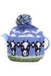 Pachamama Handknitted Medium 4-6 Cup 1.2L Wool Tea Cosy/Teapot Cover - Dairy Cow Pattern Insulated Handmade Fair Trade Multicoloured