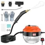 2500W Handheld Steam Cleaner,High Pressure Steam Cleaning Machine with 3 Brushes for Home Use, Portable Handheld Steamer for Cleaning Grout Tile Car Living Room Kitchen Bathroom