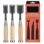 SHINTARO Authentic Japanese Chisel Set of 3 Pieces, 30mm,36mm,42mm (30mm-36mm-42mm)