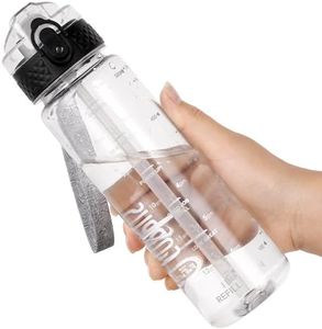 GOPPUS 500ml/17oz Botellas de Agua para Niños con Pajita sin BPA Botella de Bebidas a Prueba de Fugas para la Escuela Tritan Botella de Agua Deportiva Reutilizable Pequeños con Marcas de Tiempo