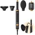 SUPGALIY 5 in 1 Air Styler, High-Speed Blow Dryer Brush, 110,000 RPM Powerful Hair Dryer Brush & Multi-Styler with Auto-Wrap Curler, Cushion Massager Brush, Oval Brush, Diffuser, Nozzle Attachment