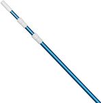 POOLWHALE Professional 12 Foot Blue Anodized Aluminum Telescopic Swimming Pool Pole,Adjustable 3 Piece Expandable Step-Up,for Skimmer Nets, Vacuum Heads and Brushes, Strong Grip & Lock