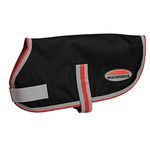 WeatherBeeta ComFiTec 1200D Therapy-Tec Dog Coat, Black/Silver/Red, 60cm
