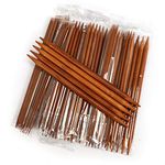 Milisten 75 Pcs Knitting Needles Set Bamboo Double Pointed Knitting Needles Set Crochet Sweater Needle Weave Craft Tool