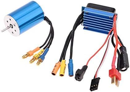 DollaTek 2435 4800KV 4P Moteur brushless sans capteur avec ESC sans balais 25A Controller régulateur de Vitesse électrique pour Camion de Voiture RC 1/16 1/18