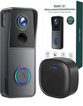 EUKI Wireless Video Doorbell Camera with Chime, Voice Changer/Message, PIR Motion Detection, Instant Alerts, 1080P HD, Night Vision, 2-Way Audio, Battery Powered, 2.4G WiFi, IP65, Support SD Storage