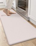 DEXI Kitchen Rug Anti Fatigue Mats for Floor, Non Skid Cushioned Comfort Standing Kitchen Mat Waterproof Runner Mat, 17"x59", Beige