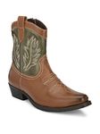 Delize Men's Cowboy High Ankle Boots (Olive-6