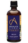 Absolute Aromas Organic Argan Oil 100ml - In a Glass Bottle - Pure, Natural, Vegan and Cruelty Free