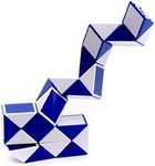 SHUYUE Snake Magic Speed Cube Speed Twist Brain Puzzle Cube Brain Teaser Toys for ADD ADHD Anxiety and Autism Adult Children by (1 Pack Blue & White)