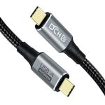 DCHAV USB4 Cable Thunderbolt 4 3 Cable 8K 60Hz Video Display 40Gbps Data Transfer USB C to C 100W 20V/5A Fast Charging Cord Nylon Braided Wire for Monitor Laptop Docking Hub Phone (1.5 Feet)