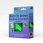 Purrdy Paws 6 Month Supply Soft Nail Caps for Cats Green Glow in The Dark Medium - Extra Adhesives