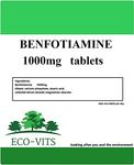 Benfotiamine 1000mg (120 Tablets) Blood, Sugar, Thiamine, Vitamin B1. Recyclable Packaging. Sealed Pouch. ECO-VITS