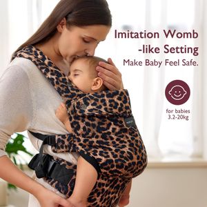 Momcozy Baby Carrier – Leopard Print Ergonomic Infant Sling