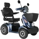Ecomobi Outdoor Heavy Duty Mobility Scooter for Adults & Seniors - 1000W, 500 lbs Bariatric Capacity, 32 Miles Long Range, 13.78 in Off-Road Tires, 15 MPH Max Speed, Full Suspension, Bluetooth Speaker