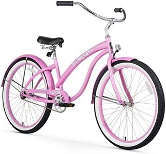 Firmstrong Bella Classic Single Speed Beach Cruiser Bicycle, 26-Inch, Pink