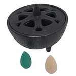 That Sensibility™ Cast Iron Incense Sticks Wax Melts Charcoal & Resin Burner with 2 Free Backflow Cones.