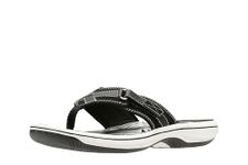 Clarks Women's Breeze Sea Flip Flops, Black, 9 M US