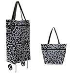 Shopping cart with Wheels,Foldable Shopping Bags with Wheels,Collapsible Shopping cart,Reusable Shopping Bags,Grocery Bags