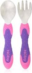 Nuby Stainless Steel Utensil, Pink/